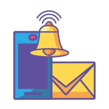 Smartphone with technological and digital elements in white background 스톡 일러스트