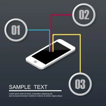 Smartphone Technology and Communication. Vector illustration Stock Illustration