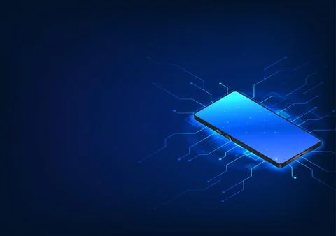 Smartphone technology The back of the mobile phone is an interconnected tec.. 스톡 일러스트