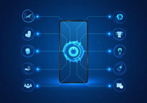 Smartphone technology that comes to help manage business people is a soluti.. Stockillustratie