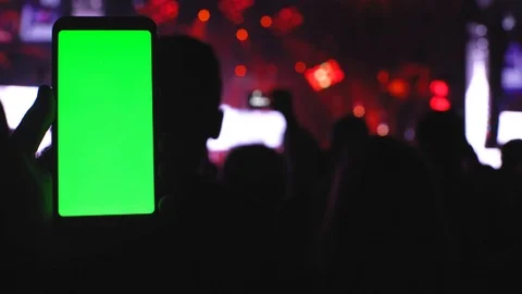 Smartphone technology green screen greenscreen chromakey keying tracking party Stock Footage 95885808