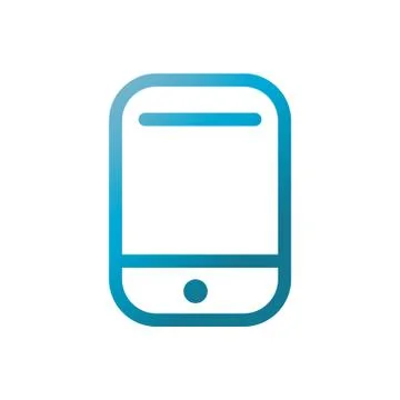 Smartphone technology user interface blue gradient Stock Illustration