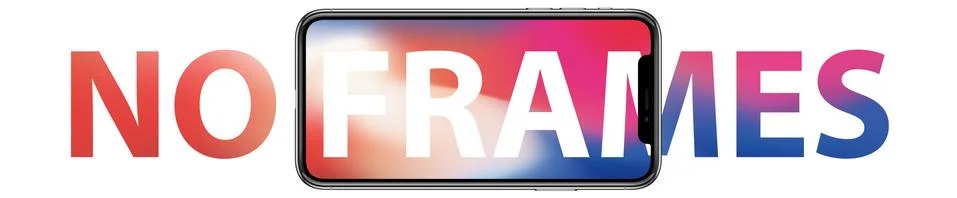 Smartphone template and no frames. Vector illustration for printing, advertising Stock Illustration