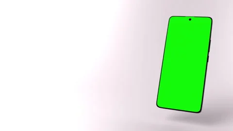 Smartphone template mockup with white background and copyspace Stock Footage 292912775