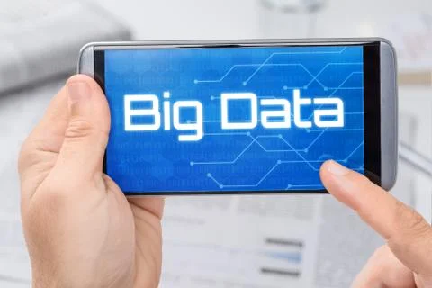 Smartphone with the text Big Data on the display Stock Photos