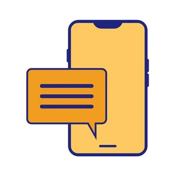 Smartphone With Text Message Vector Icon Stock Illustration