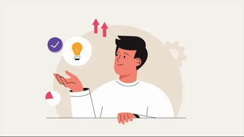 Smartphone Text Messaging and Mobile Productivity Task Management Animation Stock-Footage 339320625