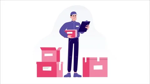 Smartphone Text Messaging and Mobile Productivity Task Management Animation Vídeo Stock 339320634