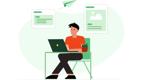 Smartphone Text Messaging and Mobile Productivity Task Management Animation 스톡 동영상 339320641