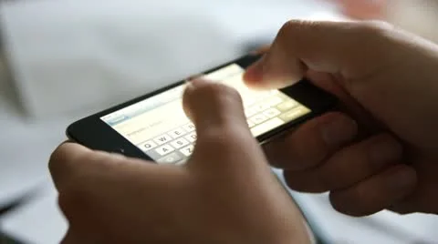 Smartphone Texting - iPhone Stock Footage 10600641