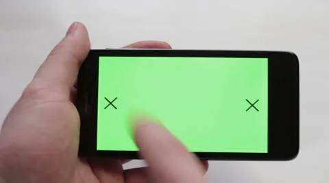 Smartphone touch gestures green screen Stock Footage 56140463
