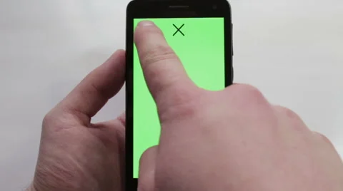 Smartphone touch gestures green screen Stock Footage 56140516