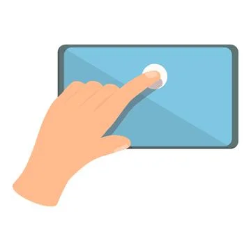 Smartphone touch icon cartoon vector. Phone screen Stock Illustration