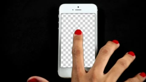 Smartphone Touch Screen Finger Gestures Full Keyed Stock Footage 41976342