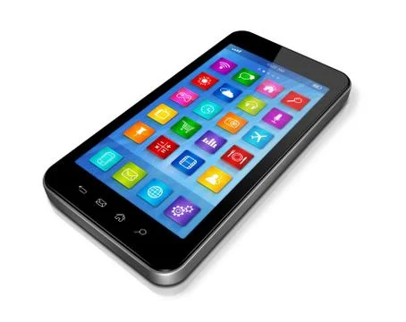 Smartphone touchscreen hd - apps icons interface Stock Illustration