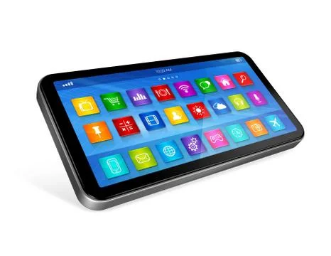Smartphone touchscreen hd - apps icons interface Illustrazione stock