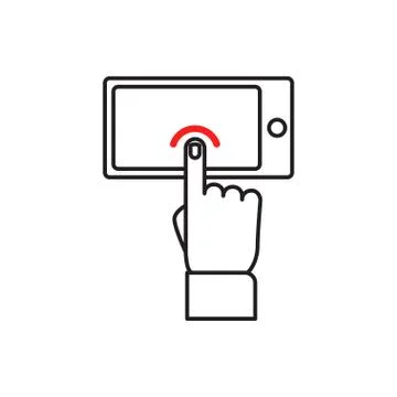 Smartphone touchscreen icon concept Stock Illustration