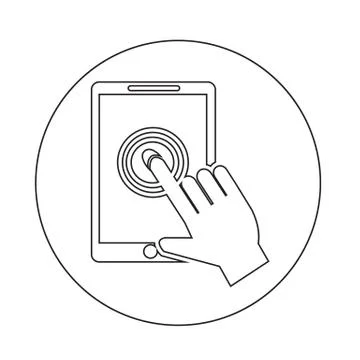 Smartphone touchscreen icon Stock Illustration