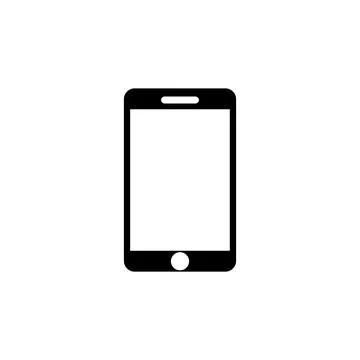 Smartphone, Touchscreen Mobile Phone. Flat Vector Icon illustration. Simple b Stock Illustration