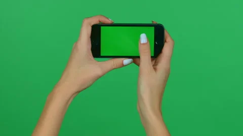 Smartphone touchscreen swipe hand gestures on green screen HD 動画素材 46367929