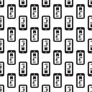 Smartphone track delivery box pattern seamless vector Stock Illustration