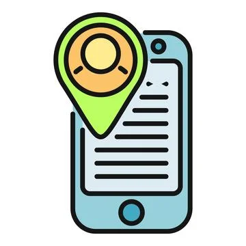 Smartphone tracking user location with gps navigation app Stock Illustration