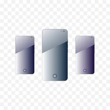Smartphone on transparent background. gadget frame screen background. Stock Illustration