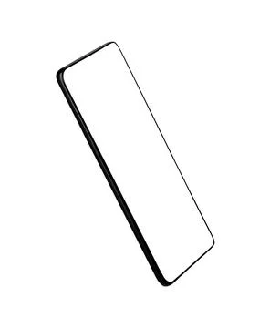 Smartphone on transparent background with transparent screen on white isolate Stock Photos