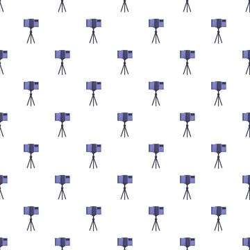 Smartphone on tripod creating seamless technology pattern Stockillustratie