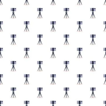 Smartphone on tripod pattern flat vector design イラスト素材