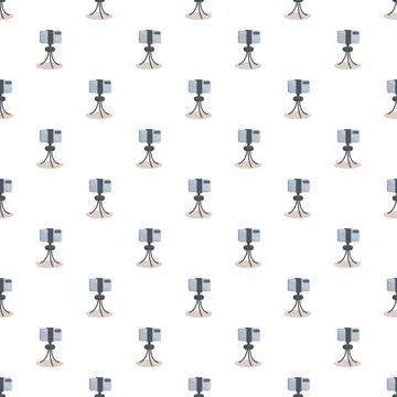 Smartphone on tripod repeating pattern for social media content 스톡 일러스트