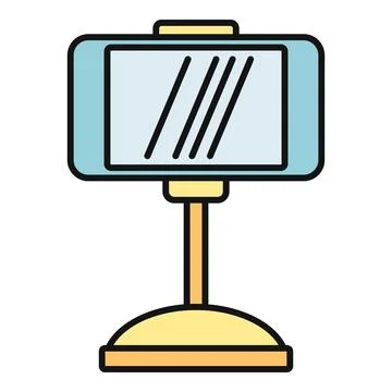 Smartphone on tripod stand creating digital content Stock Illustration