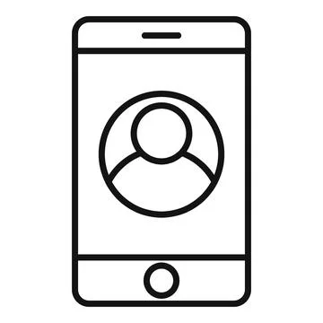 Smartphone trust icon outline vector. Social business イラスト素材