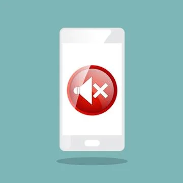 Smartphone with turn off sound icon vector illustration Stock Illustration