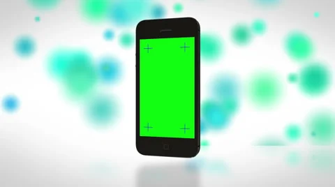Smartphone turns on on cool and smooth background Stock-Footage 34313178