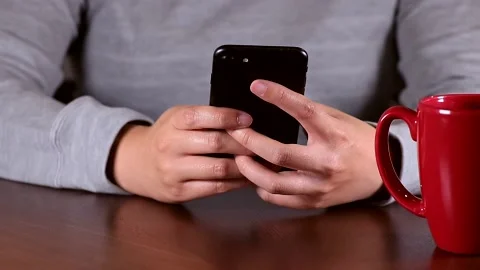 Smartphone typing Stock Footage 138861307