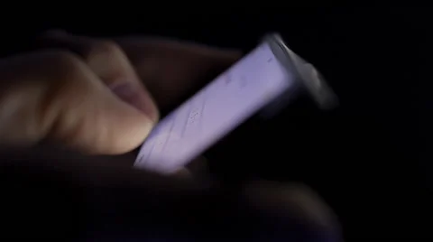 Smartphone typing at night Stock Footage 40001392