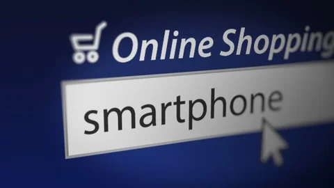 "smartphone" Typing into Search Engine in Online Shopping Website Stock Footage 117604995