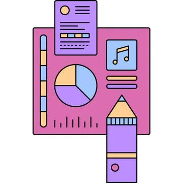 Smartphone ui app technology flat vector icon Stock Illustration