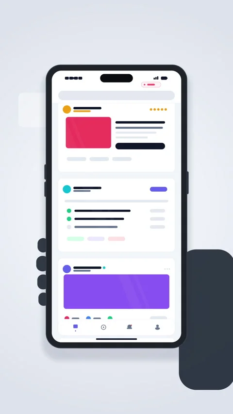 Smartphone ui ux design mobile app interface mockup animation display Vidéo 346740582
