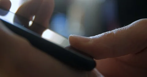 Smartphone unlock fingerprint security Stock Footage 106367793