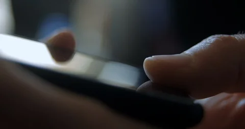 Smartphone unlock fingerprint security Stock Footage