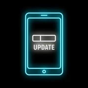 Smartphone update loading progress bar during software installation イラスト素材