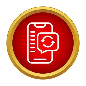 Smartphone updating mobile software with refresh icon Stock Illustration