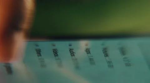 Smartphone in use. Close up, tilt shift HD Stock Footage 67953695