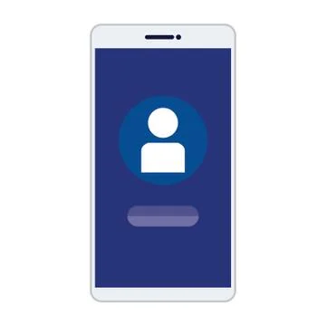 Smartphone with user acount Stock Illustration