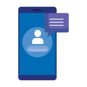 Smartphone with user acount Stock Illustration