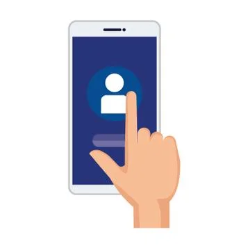 Smartphone with user acount Stock Illustration