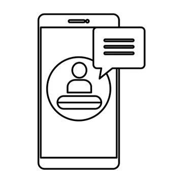 Smartphone with user acount Stock Illustration