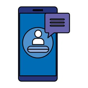 Smartphone with user acount Stock Illustration
